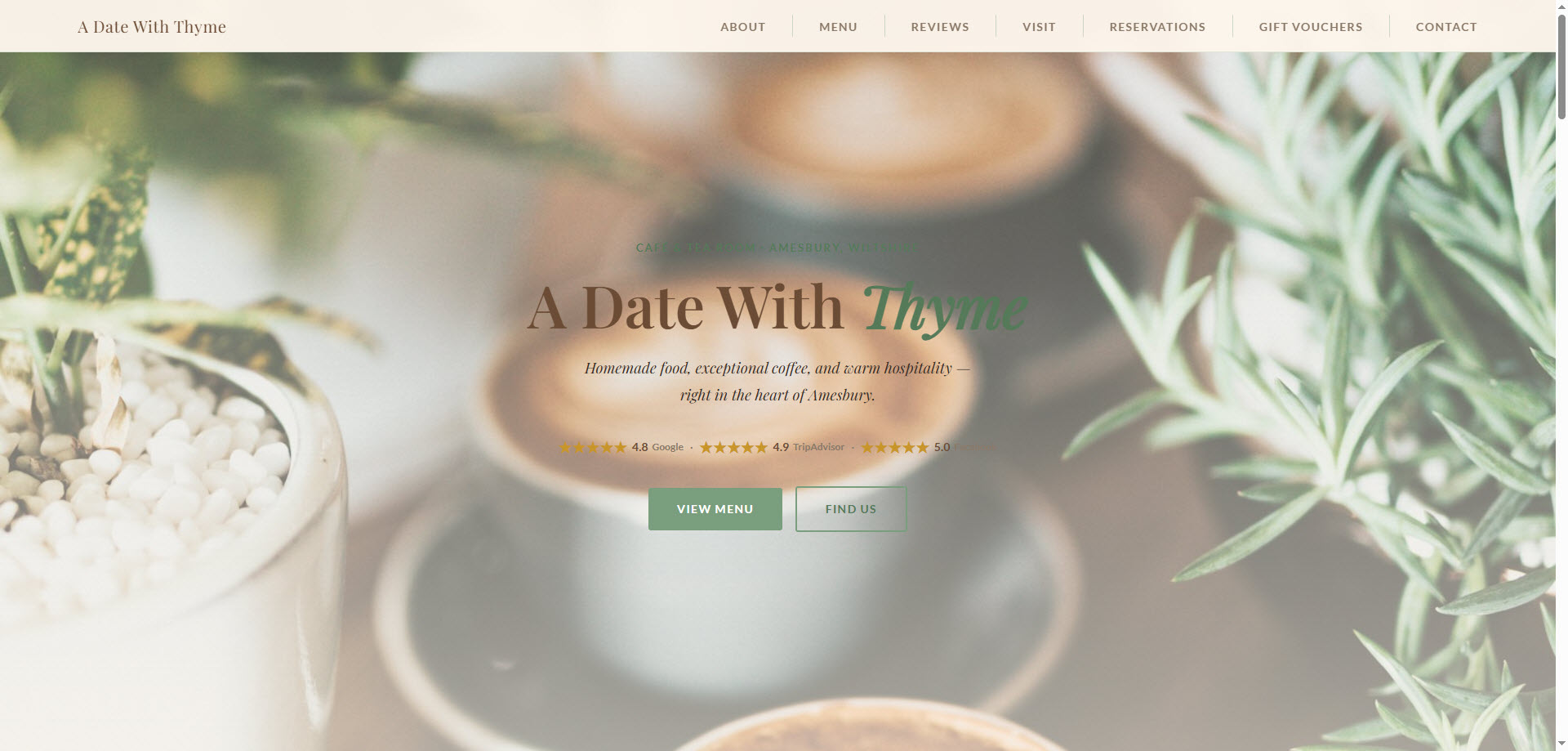A Date With Thyme website